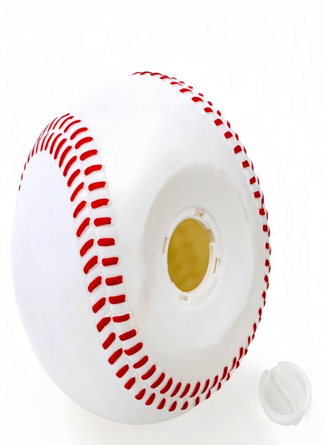 Tlence 6.3" Baseball Piggy Bank, Shatterproof Baseball Shape Coin Bank, White Sports Themed Money Box for Saving Money, Money Storage Container for Boys Girls Adults, Bedroom Decor - Image 4